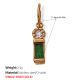 Pendentif en or et pierre verte Image8