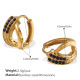 Petites boucles d'oreilles diamant noir Image7