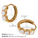 Boucles d'oreilles goutte d'huile blanche Image8