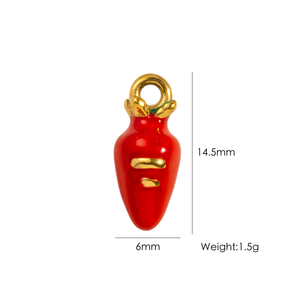 1 Paire De Pendentifs Pour Femmes, Motif Plante Mignonne, En Acier Inoxydable Étanche, Collection Simple 