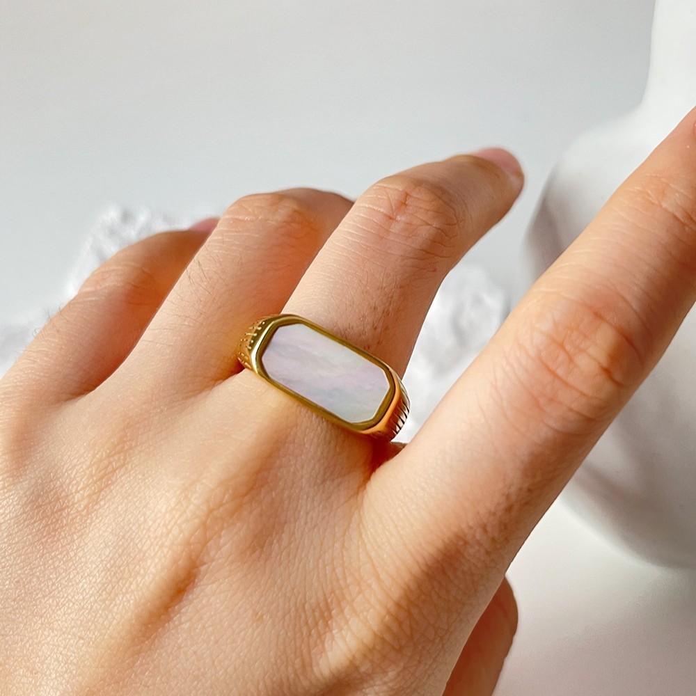 Bague En Acier Inoxydable Étanche Couleur Or (1 Pièce) Image4