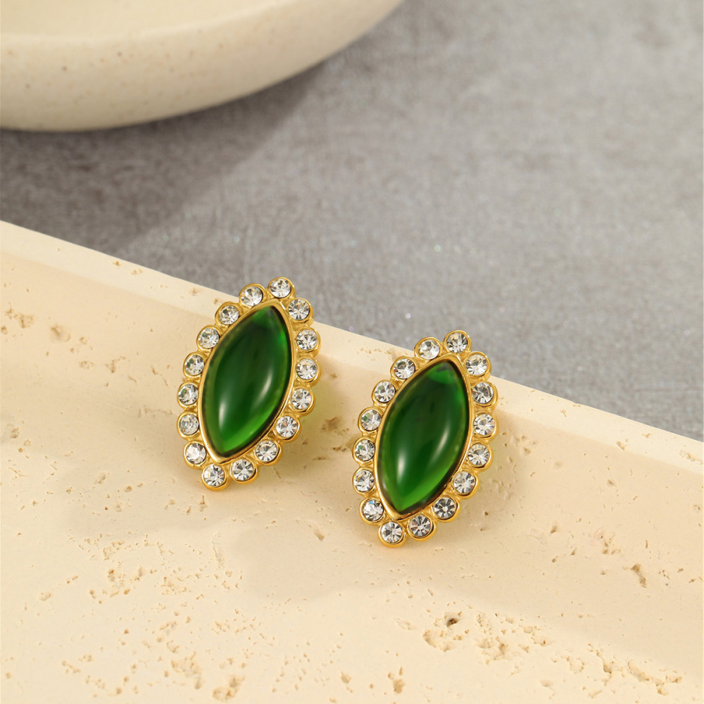 Boucles D'Oreilles Puces Pour Femmes, Luxueuses, Rétro, Géométriques, En Acier Inoxydable Étanche. Image4