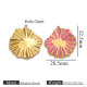 Pendentif en forme de goutte d'huile en or - Rose rouge