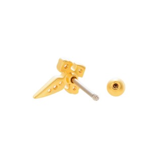 Boucles D'Oreilles Délicates En Forme De Croix En Cuivre Doré Et Zircon Pour Femme, 1 Pièce h5 Image6