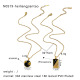 Collier noir rond et rectangulaire en deux parties Image6