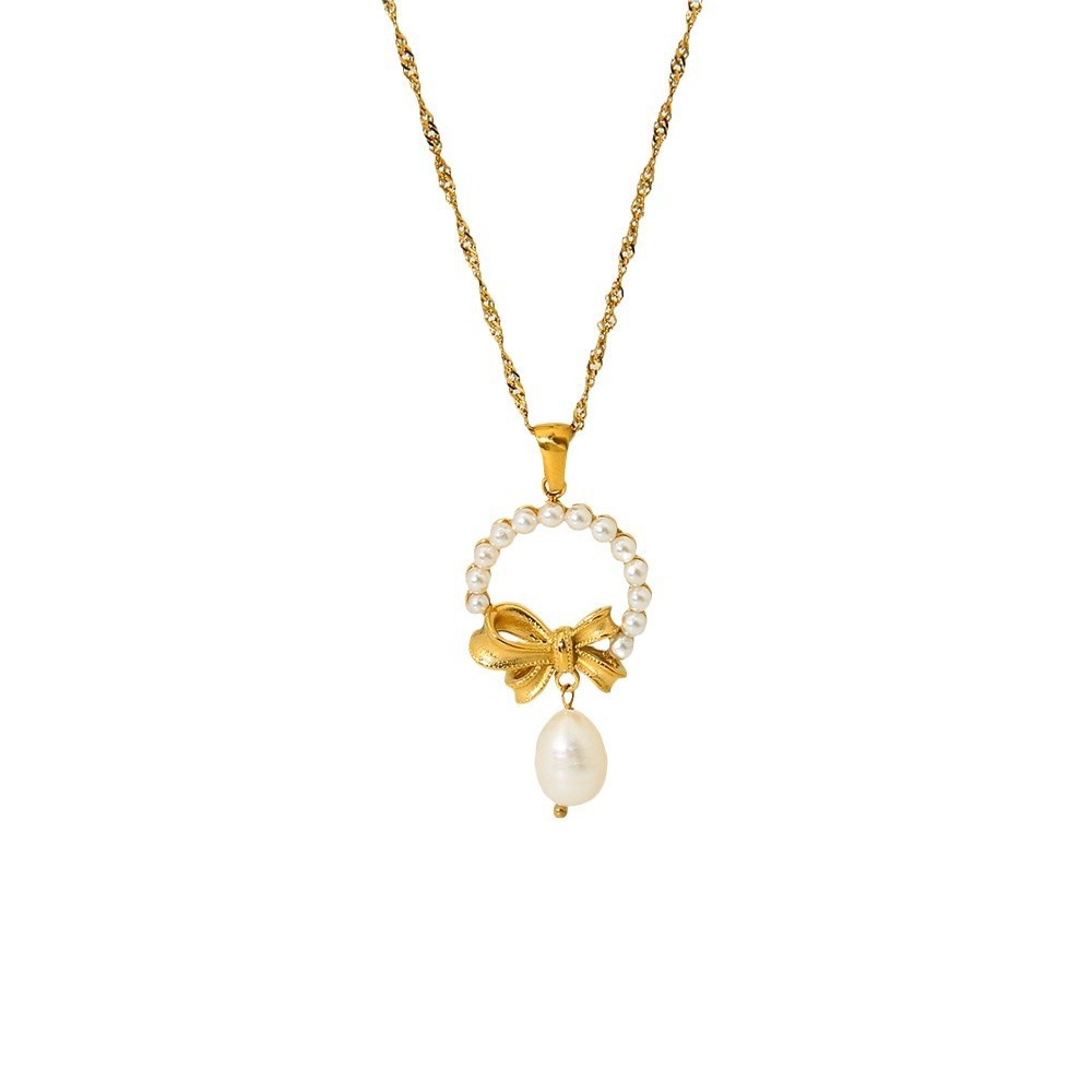 Boucles D'Oreilles Pendantes Pour Femmes, Élégantes, En Acier Inoxydable, Avec Nœud Papillon, Étanches, De La Série Luxueuse Image5