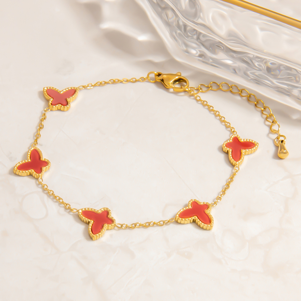 Bracelet À Breloques Étanche En Acier Inoxydable, Couleur Or (1 Pièce) Image4