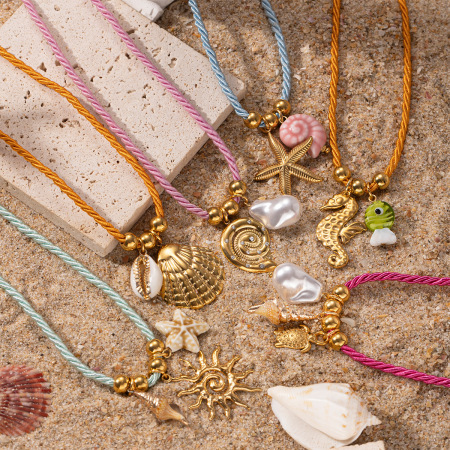 Collier Tressé En Acier Inoxydable Couleur Or, Étanche, 1 Pièce