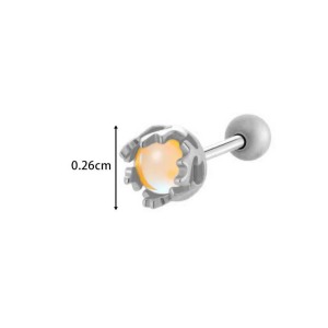 Boucles D'Oreilles Piercing Colorées En Cuivre Doré Pour Femme, 1 Pièce h5 Image2