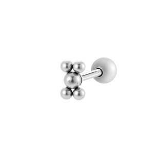 Boucles D'Oreilles Piercing Femme, Simples, Annulaires, En Acier Inoxydable, Étanches, Couleur Or, Avec Zircon (1 Pièce). h5 