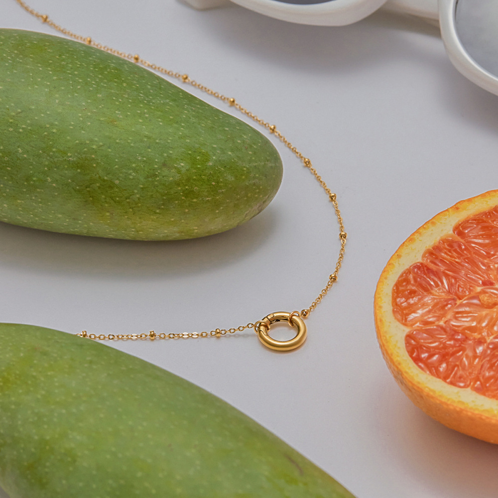 Collier Pendentif Femme En Forme De Cœur, Style Diy, En Acier Inoxydable, Couleur Or, Étanche. Image6