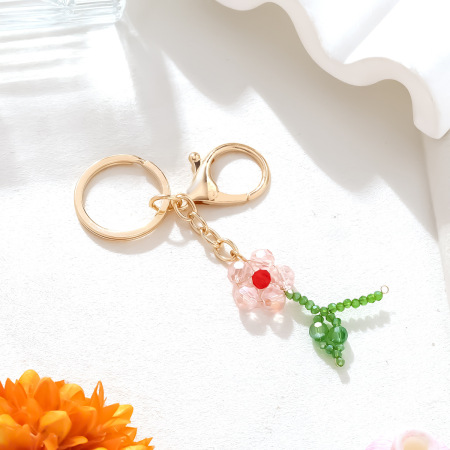 1 porte-clés fleur romantique 2