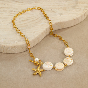 Colliers À Pendentif Géométriques En Acier Inoxydable Pour Femmes, Vacances Romantiques h5 Image3