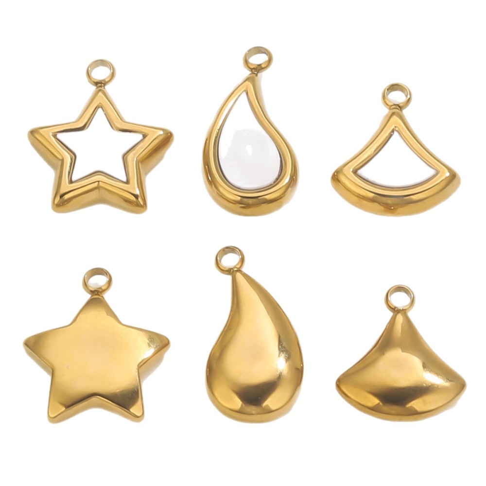 Pendentif Femme Étanche En Acier Inoxydable, Motif Coquillage Étoile (1 Pièce) h5Image5