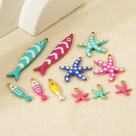 Pendentif DIY étanche en acier inoxydable en forme de poisson (1 pièce) 2