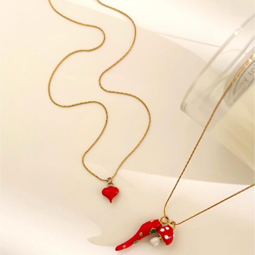 Collier Pendentif Chill En Acier Inoxydable Étanche Couleur Or (1 Pièce) Image4