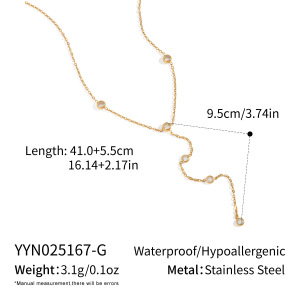 Collier Pendentif Étanche En Acier Inoxydable Couleur Or (1 Pièce) h5