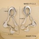Boucles d'oreilles irrégulières couleur acier Image3