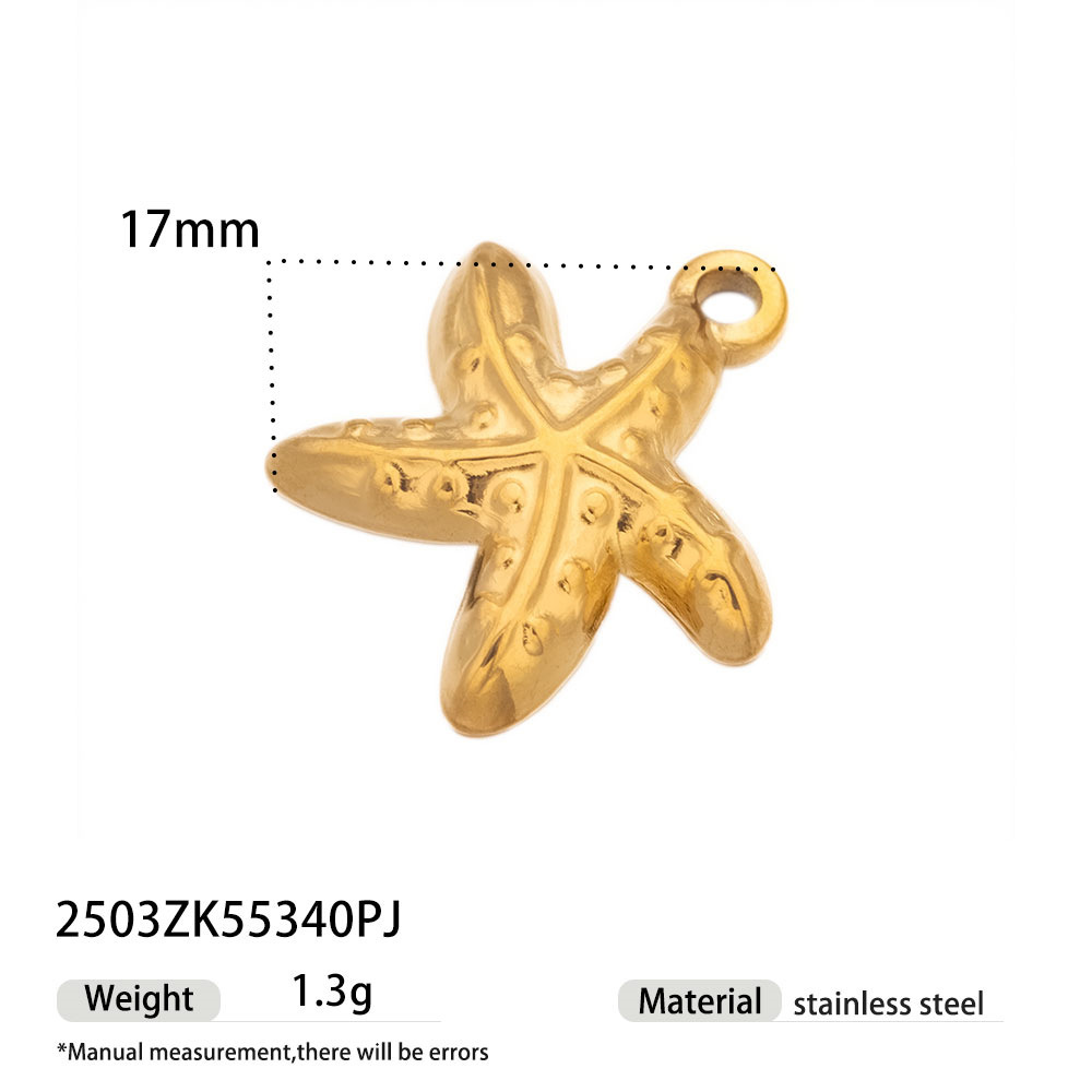 Pendentif Oceanic En Acier Inoxydable Étanche Couleur Or (1 Pièce) 