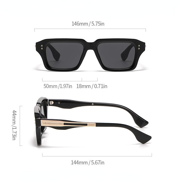 1 Paire De Lunettes De Soleil Classiques De Couleur Unie Pour Femme, Série Simple Image5