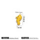 Petit pendentif doré double face dégoulinant d'huile - hippocampe jaune Image75