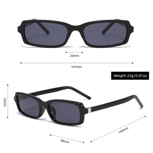1 Paire De Lunettes De Soleil Pour Femme, Série Simple, Décontractées, Couleur Unie, Pc h5 Image3