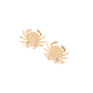 1 Paire De Boucles D'Oreilles À Tige En Alliage En Forme De Crabe h5 Image2
