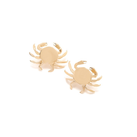 1 paire de boucles d'oreilles à tige en alliage en forme de crabe 2
