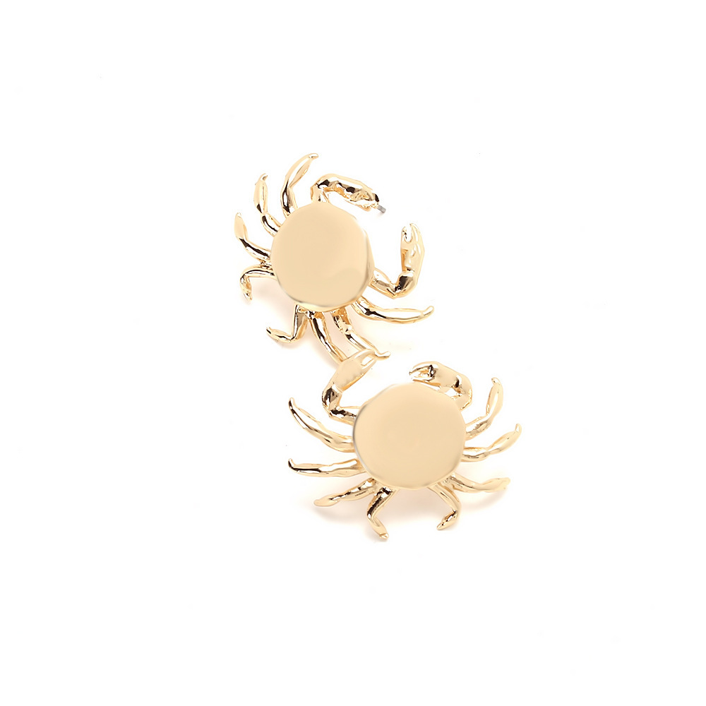 1 Paire De Boucles D'Oreilles À Tige En Alliage En Forme De Crabe h5Image4