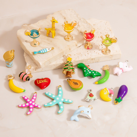 Pendentif multicolore DIY mignon et doux 2