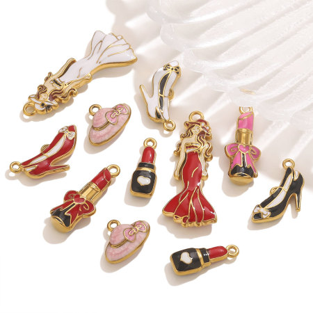 Pendentif femme étanche en acier inoxydable à monter soi-même (1 pièce)