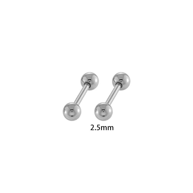 1 Paire De Boucles D'Oreilles Piercing Femme En Acier Inoxydable, Étanches, Couleur Or, Style Sphéroïde Simple Image2