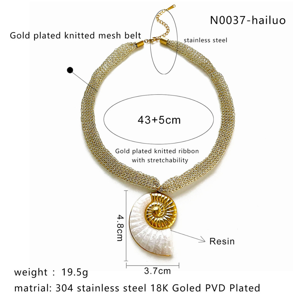 Collier Pendentif En Acier Inoxydable Doré, Étanche, 1 Pièce Image2