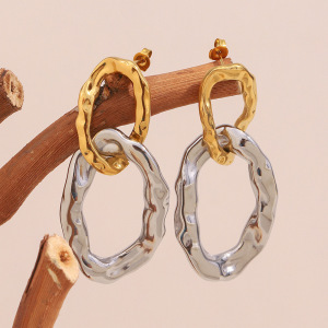 1 Paire De Boucles D'Oreilles Pendantes Ovales Modernes Pour Femmes h5 Image2