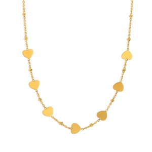 1 Paire De Colliers À Maillons Pour Femmes, En Acier Inoxydable Imperméable, Couleur Unie, Collection Simple Series Daily h5 Image4
