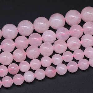 1 Chaîne De Perles En Cristal De Quartz Rose Du Brésil h5 Image2