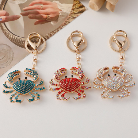 Porte-clés en alliage en forme de crabe, 1 pièce 2