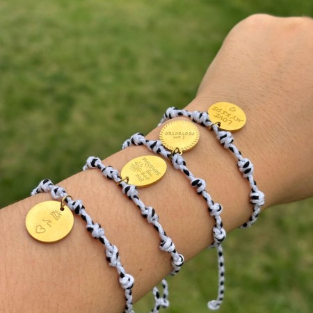 Bracelet à breloques étanche en acier inoxydable, couleur or (1 pièce)