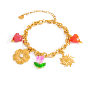 Collier Pendentif Étanche En Acier Inoxydable Couleur Or h5