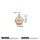 Petit pendentif doré double face dégoulinant d'huile - gâteau blanc + rose Image37