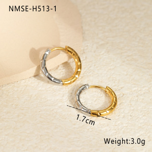 Boucles D'Oreilles Créoles Géométriques Simples Pour Femmes, En Acier Inoxydable Étanches. h5