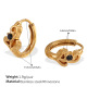 Petites boucles d'oreilles diamant noir Image11