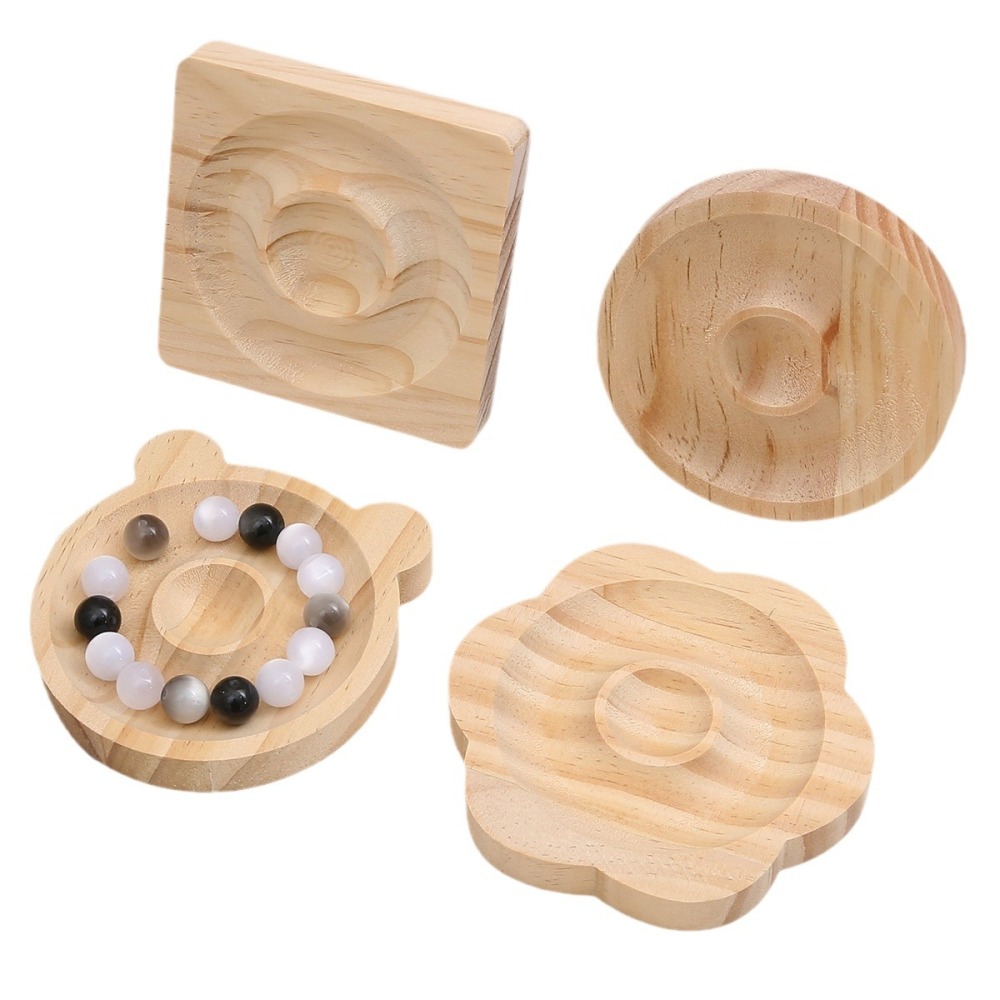 Série Simple Outils De Travail De Bijoux En Bois De Couleur Unie Pour Tous Les Jours Image6