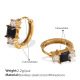 Petites boucles d'oreilles en zirconium noir Image3