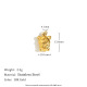 Pendentif visage d'animal abstrait - Or Image4