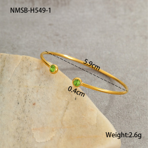 1 Paire De Bracelets Manchettes Géométriques Simples Pour Femme, En Acier Inoxydable Étanche, Couleur Or, Collection Daily Geometric. h5