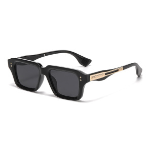 1 Paire De Lunettes De Soleil Classiques De Couleur Unie Pour Femme, Série Simple h5 