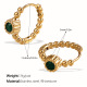Boucles d'oreilles en or et diamants verts Image5