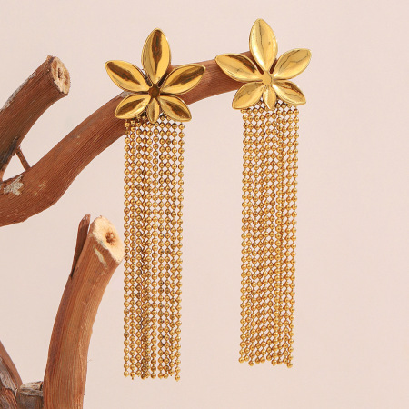 1 paire de boucles d'oreilles pendantes à pompons pour femme