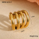 Clip d'oreille simple en or 